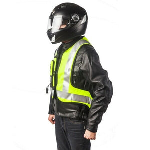 Helite Turtle Airbag Vest - Motorcycle Safety - Hi-Viz High Visibility Yellow SM