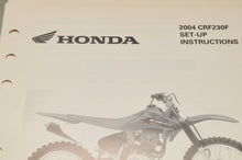 Load image into Gallery viewer, 2004 CRF230F CRF 230F GENUINE Honda Factory SETUP INSTRUCTIONS PDI MANUAL S0203