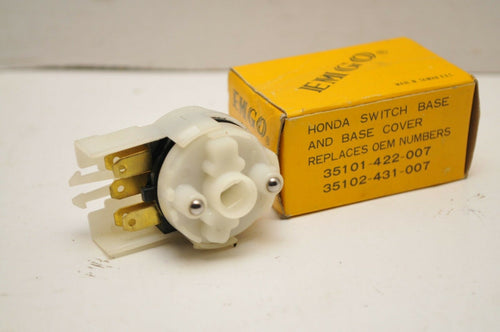 NOS EMGO HONDA IGN SWITCH BASE ET-15800 - REPLACES 35101-422-007 + 35102-431-007