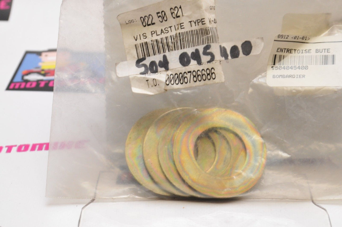 NOS NEW OEM SKIDOO 504045400 Qty:4  WASHER  WASHERS  VINTAGE