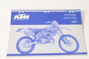 Genuine Factory KTM Spare Parts Manual Chassis 250 300 MXC EXC 03 2003  | 320883