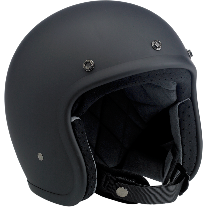 Biltwell Bonanza Helmet DOT - Flat Black XL Extra Large  | 1001-201-205