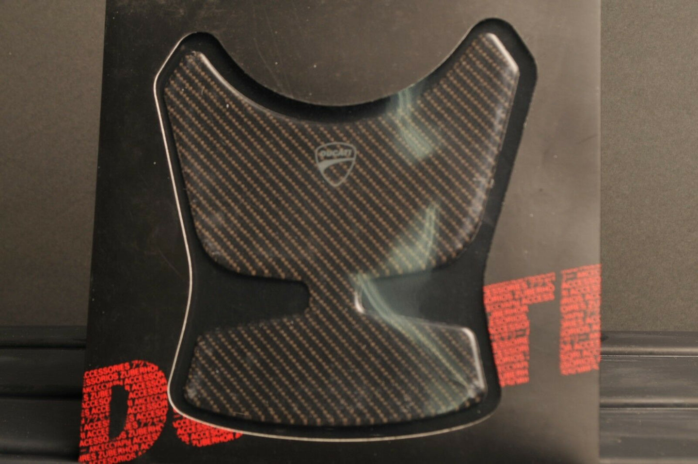 GENUINE DUCATI 97480091A PERFORMANCE CARBON FUEL TANK PROTECTOR PAD MTS1200
