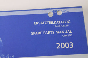 Genuine Factory KTM Spare Parts Manual Chassis 660 SMC 2003 03 | 320893