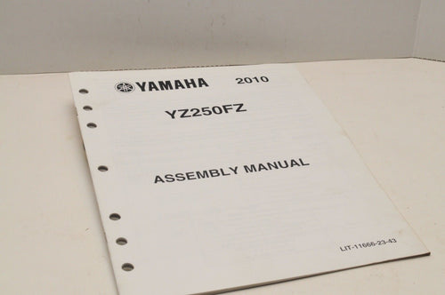Genuine Yamaha FACTORY ASSEMBLY SETUP MANUAL YZ250F YZ250FZ 2010 LIT-11666-23-43 - Motomike Canada
