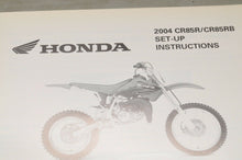 Load image into Gallery viewer, 2004 CR85R CR85RB CR85 GENUINE Honda Factory SETUP INSTRUCTIONS PDI MANUAL S0210
