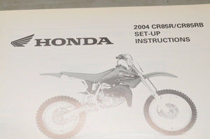 2004 CR85R CR85RB CR85 GENUINE Honda Factory SETUP INSTRUCTIONS PDI MANUAL S0210