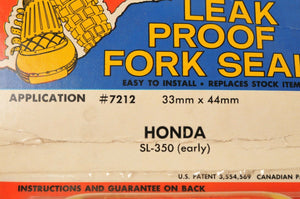 NOS Leak Proof Fork Seals #7212 33mm x 44mm Honda SL350 (early) CB350 CL350 ++