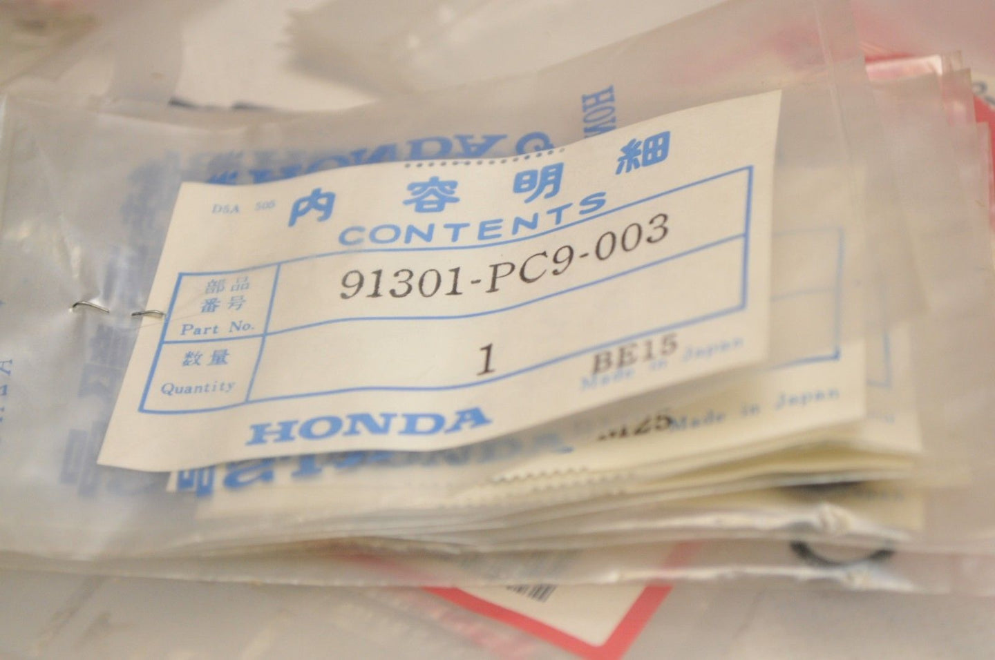 NOS Honda OEM 91301-PC9-003 Qty:8  O-RING, GASKET,SEAL - SEE LIST - Motomike Canada