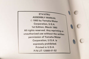 Genuine Yamaha Factory Assembly Manual 1994 94 ENTICER II LT 410 | ET410TRU