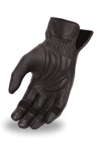 Load image into Gallery viewer, First MFG Dame Women&#39;s Black Leather Motorcycle Gloves w/Gel Comfort Palm