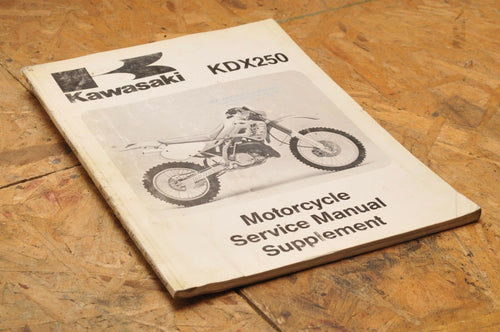 Kawasaki Factory Service Manual SUPP. FSM OEM KDX250 1991 KDX 250 #99924-1143-51