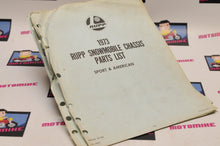 Load image into Gallery viewer, Genuine OEM RUPP CHASSIS PARTS LIST MANUAL 1973 SPORT &amp; AMERICAN 32655