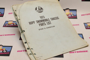 Genuine OEM RUPP CHASSIS PARTS LIST MANUAL 1973 SPORT & AMERICAN 32655