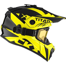 Load image into Gallery viewer, CKX Titan Air Flow Backcountry Snowmobile Helmet Double-Lens | Yellow MEDIUM