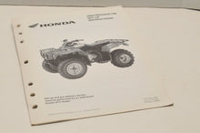 Load image into Gallery viewer, 2004 TRX250 TE TM Genuine OEM Honda Factory SETUP INSTRUCTIONS PDI MANUAL S4205
