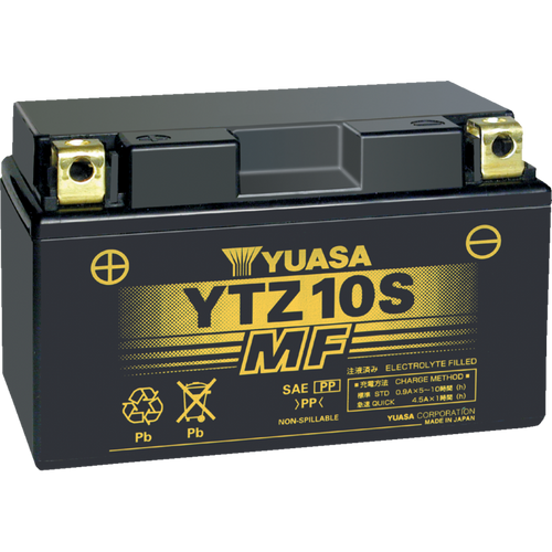 Genuine Yuasa YTZ10S 12v Battery Factory Activated AGM for Motorcycle