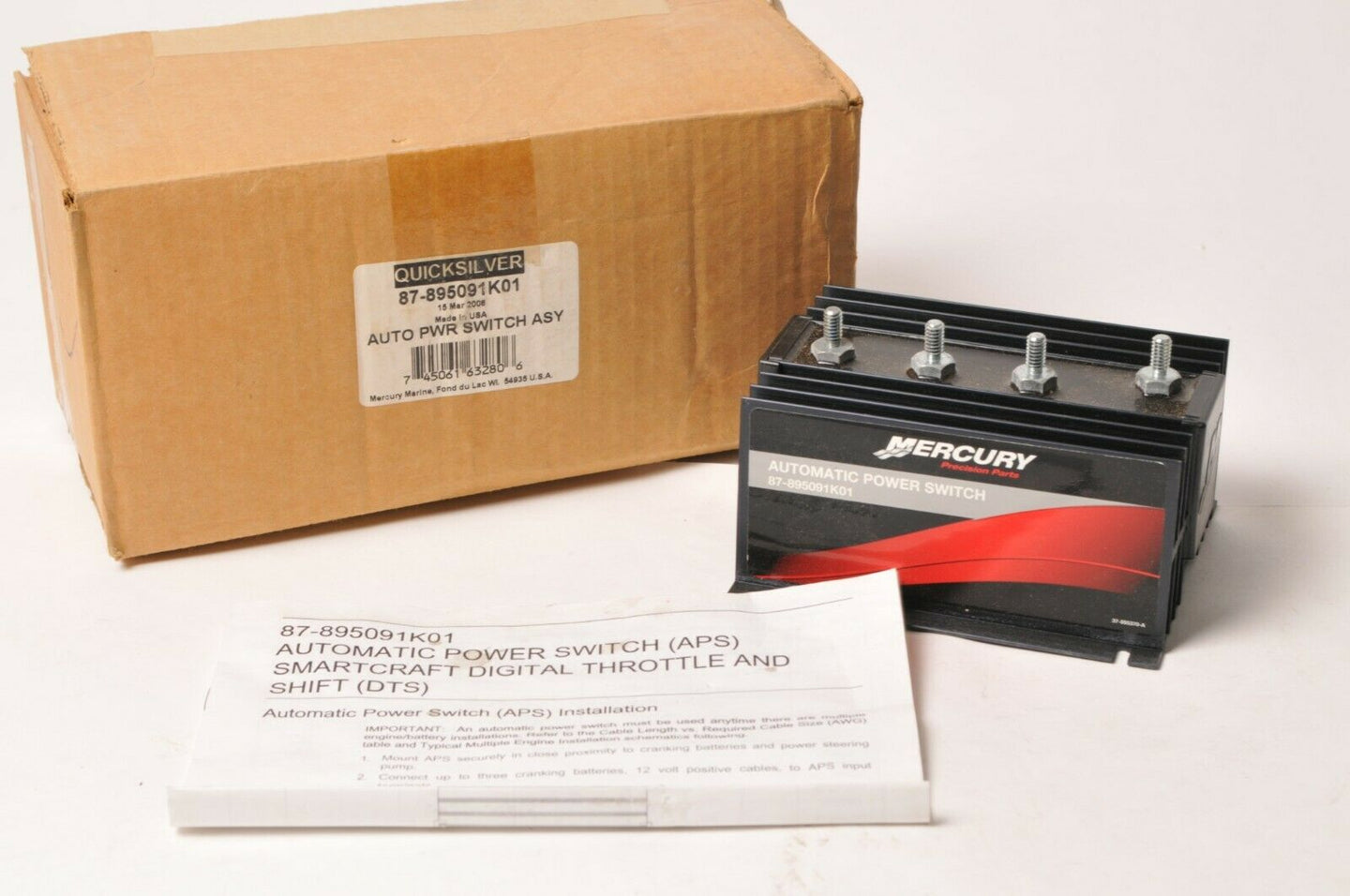 Mercury Quicksilver Automatic Power Switch - batteries