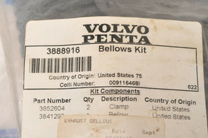 Genuine 3888916 Volvo Penta Exhaust Bellows Kit SX-A; DPS-A; DPS-B transom