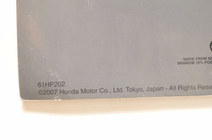 Genuine OEM Honda Factory Service Shop Manual 61HP202 TRX90 TRX90EX X 2006-2009