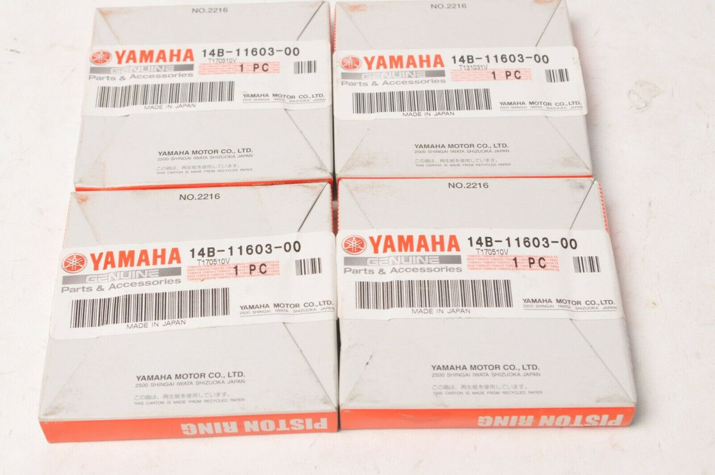 Genuine Yamaha 14B-11603-00-00 Qty:4 Piston Ring Set STD - YZF-R1 2009-2014