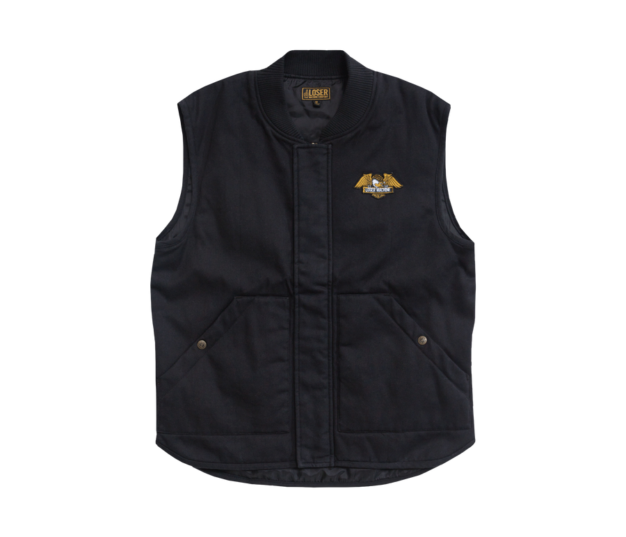 Loser Machine Condor Insulated Twill Motorcycle Vest - Dusty Black
