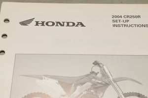 2004 CR250R CR250 R GENUINE Honda Factory SETUP INSTRUCTIONS PDI MANUAL S0191