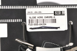 Five Slide Hiro Black Chrome Textile Men's Motorcycle Gloves Small S/8 555-04154