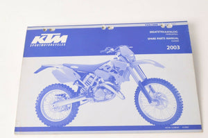 Genuine Factory KTM Spare Parts Manual - Chassis 125 200 SX MXC EXC 2003 320881