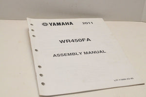 Genuine Yamaha FACTORY ASSEMBLY SETUP MANUAL WR450F WR450FA 2011 LIT-11666-23-40