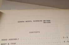 Load image into Gallery viewer, Vintage Polaris Parts Manual 9910723 1981 Gemini 244 Snowmobile Genuine OEM