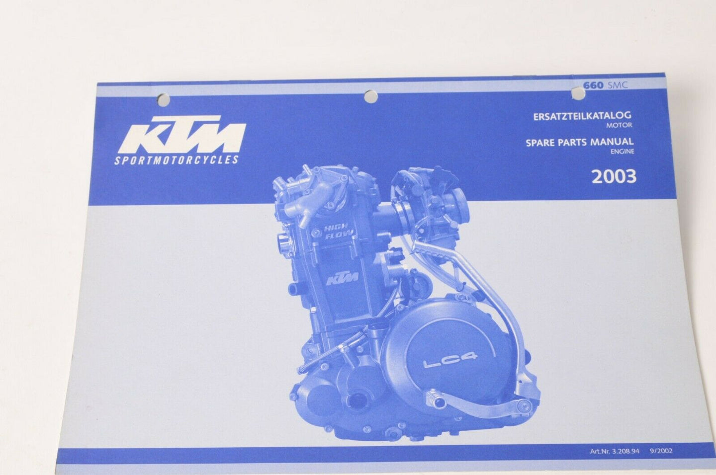 Genuine Factory KTM Spare Parts Manual Engine 660 SMC  2003 | 320894