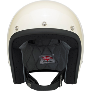 Biltwell Bonanza Helmet DOT - Gloss Vintage White S Small  | 1002-102-105