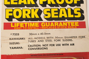 NOS Leak Proof Fork Seals #7223 30mm x 40.5mm - Kawasaki Suzuki Yamaha  w/steel