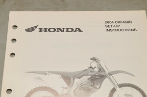 2004 CRF450R CRF450 R GENUINE Honda Factory SETUP INSTRUCTIONS PDI MANUAL S0211