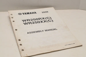 Genuine Yamaha FACTORY ASSEMBLY SETUP MANUAL WR250RX C XX 2008 LIT-11666-21-66