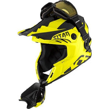 Load image into Gallery viewer, CKX Titan Air Flow Backcountry Snowmobile Helmet Double-Lens | Yellow SMALL