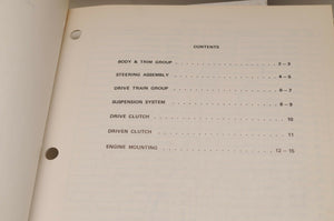 Vintage Polaris Parts Manual Book 9910268 1975 TC Snowmobile OEM Genuine