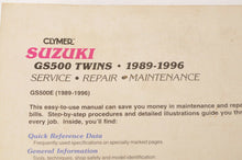 Load image into Gallery viewer, Clymer Service Repair Maintenance Shop Manual: Suzuki GS500 TWINS 1989-96 | M484