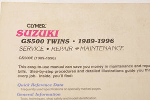 Clymer Service Repair Maintenance Shop Manual: Suzuki GS500 TWINS 1989-96 | M484