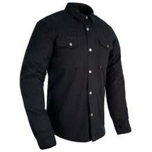 Load image into Gallery viewer, Black Oxford Kickback 2.0 Flannel Motorcycle Armored Riding Shirt CE Level 1