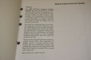 OEM Yamaha Technical Update Manual (YTA) LIT-17500-AT-09 ATV and SxS 2009 09