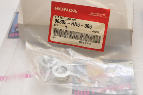 NEW NOS OEM HONDA 90305-HN5-305 SET SELF LOCK NUT - Motomike Canada