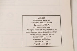 Genuine Yamaha Factory Assembly Manual 1993 93 VIKING 540  | VK540 VK570ET