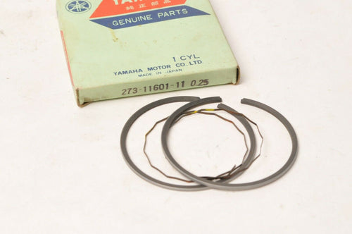 Genuine Yamaha 273-11601-11-00 Piston Ring Set +0.25 O/S - CS5 CS3B CS3C 1971-72 - Motomike Canada