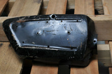 Load image into Gallery viewer, GENUINE YAMAHA SIDE COVER RIGHT XS650 EARLY 1970-1973 BLACK WORN REPAINTED - Motomike Canada