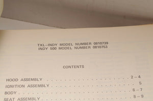 Vintage Polaris Parts Manual 9910728 1981 TXL Indy Centurion Snowmobile Genuine