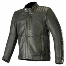 Load image into Gallery viewer, Alpinestars Crazy Eight Black Leather Motorcycle Jacket Mens Premium Full Grain