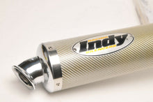 Load image into Gallery viewer, NEW Mig Indy Exhaust IDY-468TA Silver Weave Muffler Silencer Yamaha R6 1999-02