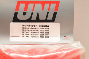 1990-2000 Honda Trx300 Fourtrax 300 2x4 4x4 Uni Air Filter Made In Usa Nu-4119st